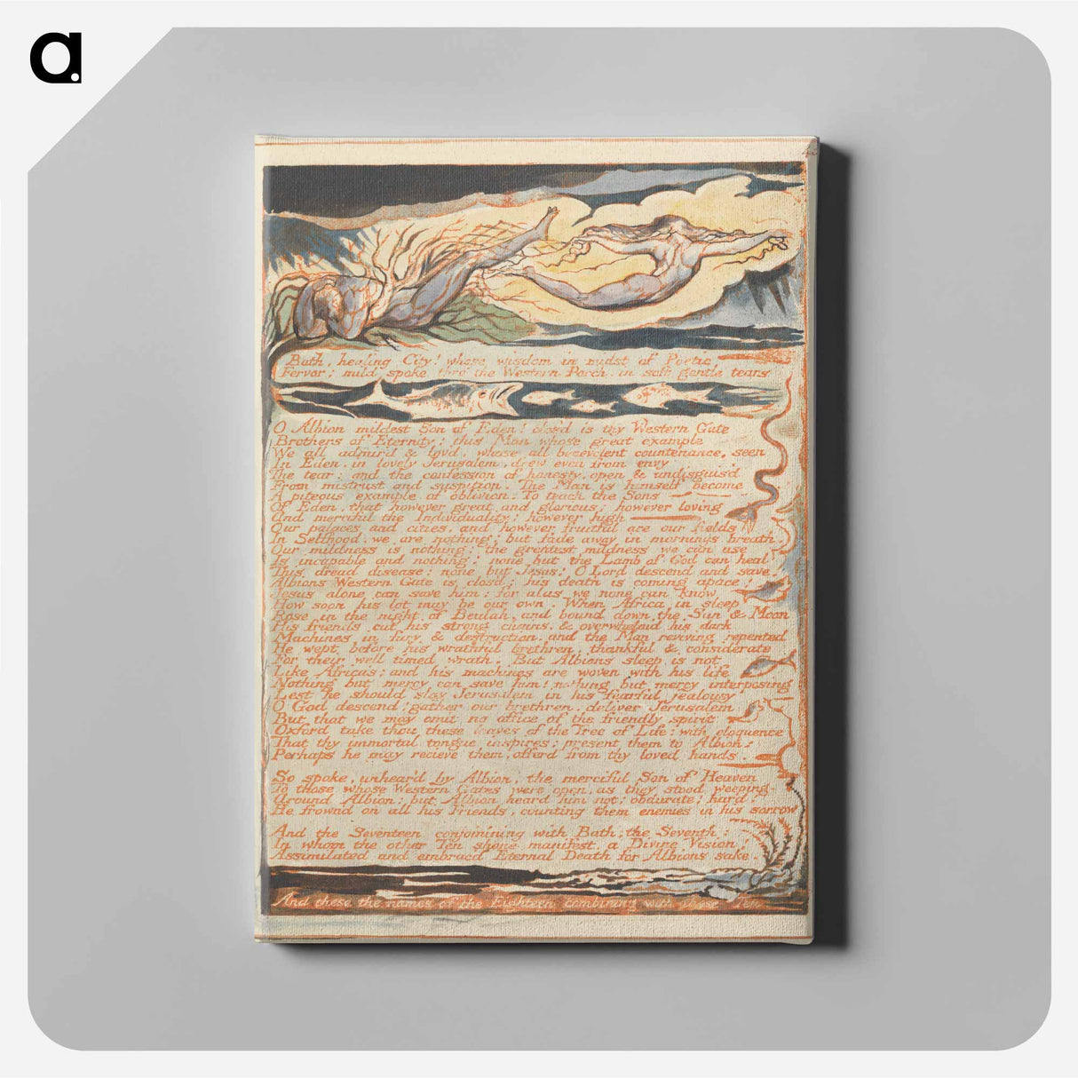 アートパネル-Jerusalem, Plate 45 - ウィリアム ブレイク Canvas.