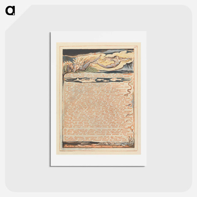 アートポストカード-Jerusalem, Plate 45 - ウィリアム ブレイク Postcard.