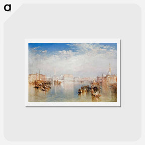 アートポストカード-View of Venice. The Ducal Palace, Dogana and Part of San Giorgio - ウィリアム ターナー Postcard.