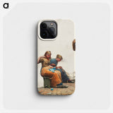 Mending the Nets - Winslow Homer Phone Case.