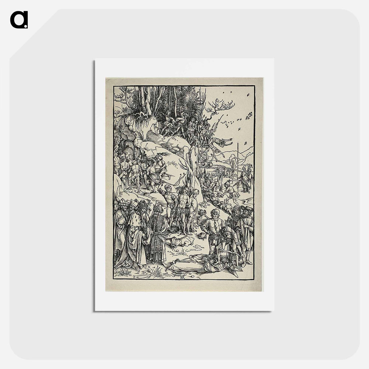 アートポストカード-The Martyrdom of the Ten Thousand - アルブレヒト デューラー Postcard.