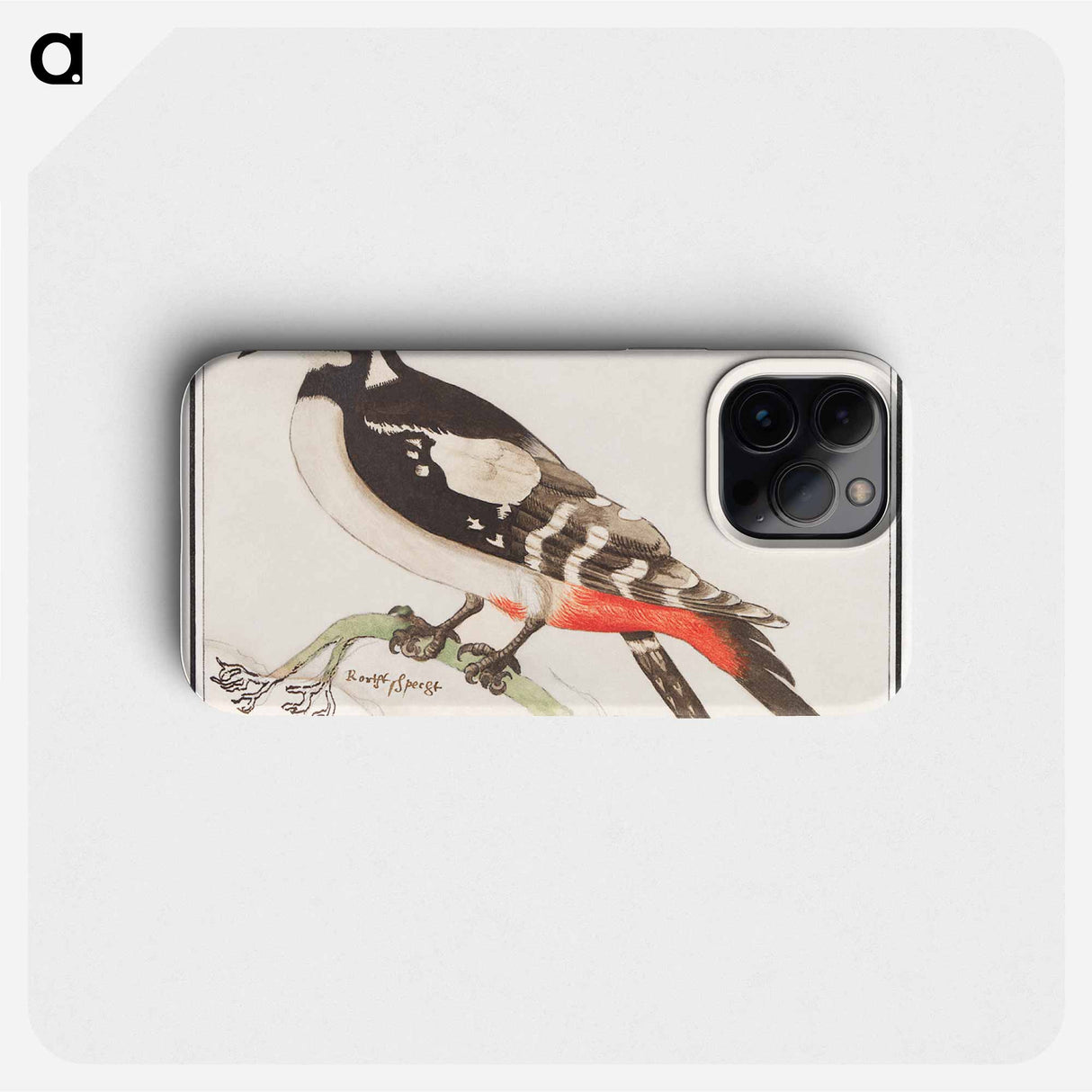The great spotted woodpecker - アンセルムス ボエティウス デ ブート Phone Case.