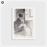 アートポストカード-The Mender - カミーユ ピサロ Postcard.