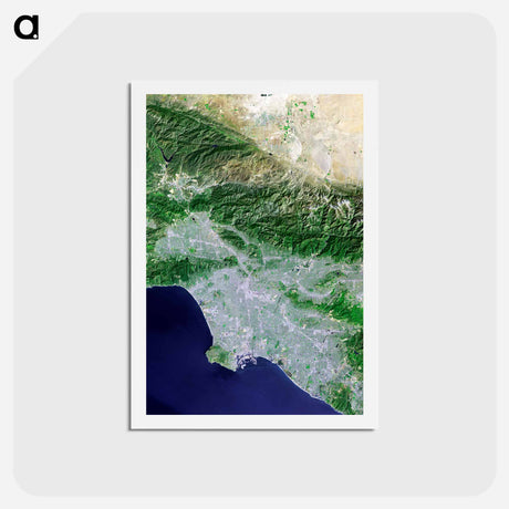 アートポストカード-Los Angeles and Vicinity from Space
 - 上空からの地球 Postcard.