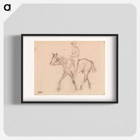 アートポスター-Man on Horseback - エドガー ドガ Poster.