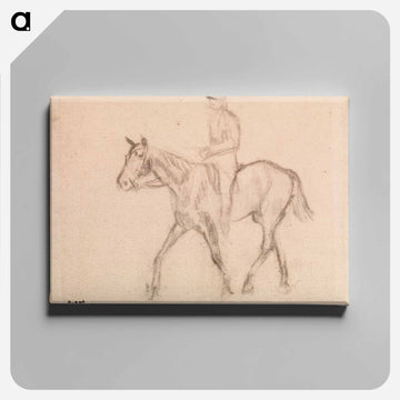 Man on Horseback - エドガー ドガ Canvas.