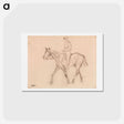 アートポストカード-Man on Horseback - エドガー ドガ Postcard.