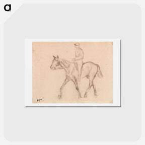 アートポストカード-Man on Horseback - エドガー ドガ Postcard.
