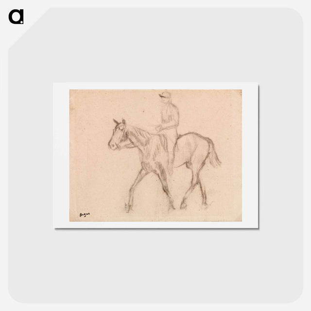 アートポストカード-Man on Horseback - エドガー ドガ Postcard.
