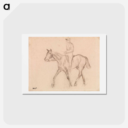 Man on Horseback - エドガー ドガ Postcard.