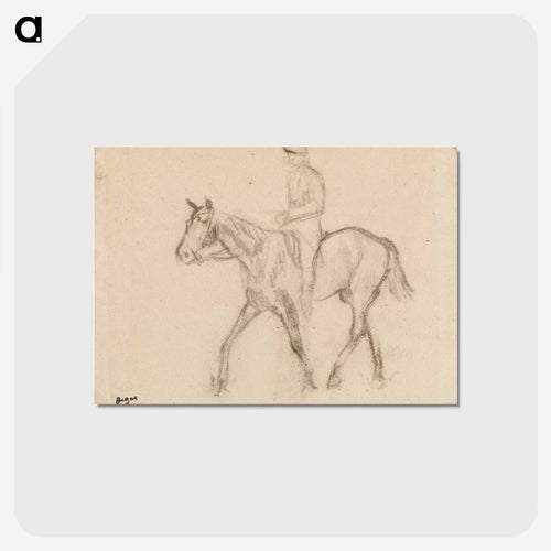 Man on Horseback - エドガー ドガ Postcard.