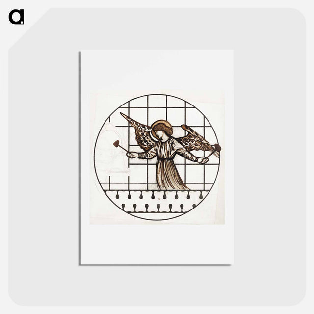 アートポストカード-Angel Playing on Bells - エドワード バーン ジョーンズ Postcard.