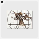 アートポストカード-Angel Playing on Bells - エドワード バーン ジョーンズ Postcard.