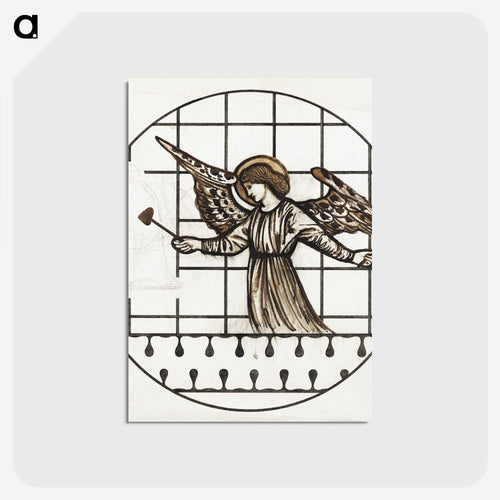 Angel Playing on Bells - エドワード バーン ジョーンズ Postcard.