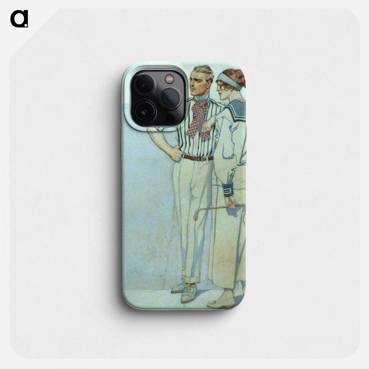 Man and woman in sport clothes - Edward Penfield Phone Case.