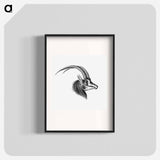 Vintage antelope wildlife illustration - エルンスト ヘッケル Poster.