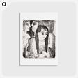アートポストカード-Portrait of a Girl - エルンスト ルートヴィヒ キルヒナー Postcard.