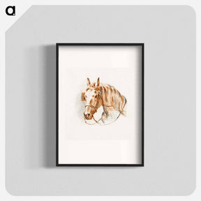アートポスター-Head of a horse with blinkers - ジャン ベルナール Poster.