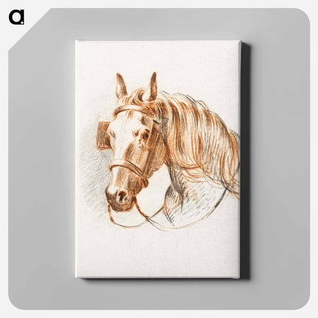 アートパネル-Head of a horse with blinkers - ジャン ベルナール Canvas.