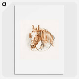 Head of a horse with blinkers - ジャン ベルナール Poster.
