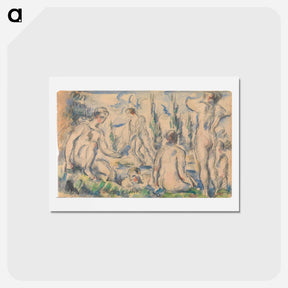 アートポストカード-Bathers - ポール セザンヌ Postcard.
