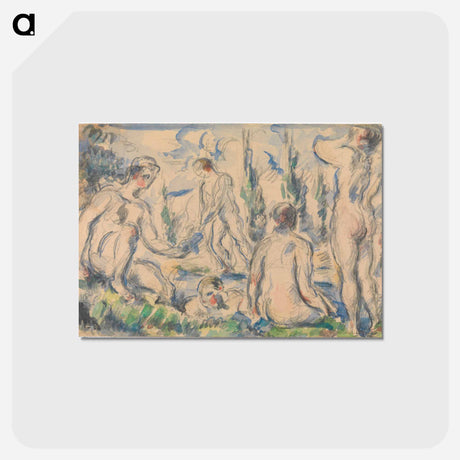 アートポストカード-Bathers - ポール セザンヌ Postcard.