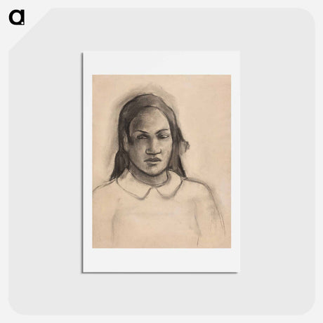 アートポストカード-Portrait of Tehamana - ポール ゴーギャン Postcard.