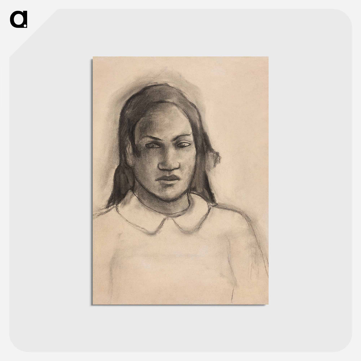 アートポストカード-Portrait of Tehamana - ポール ゴーギャン Postcard.