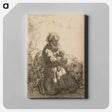 アートパネル-Saint Jerome Kneeling in Prayer, Looking Down - レンブラント ファン レイン Canvas.