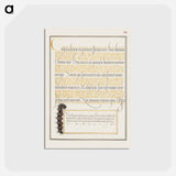 アートポストカード-Dagger from Mira Calligraphiae Monumenta
 - 書道のお手本 Postcard.