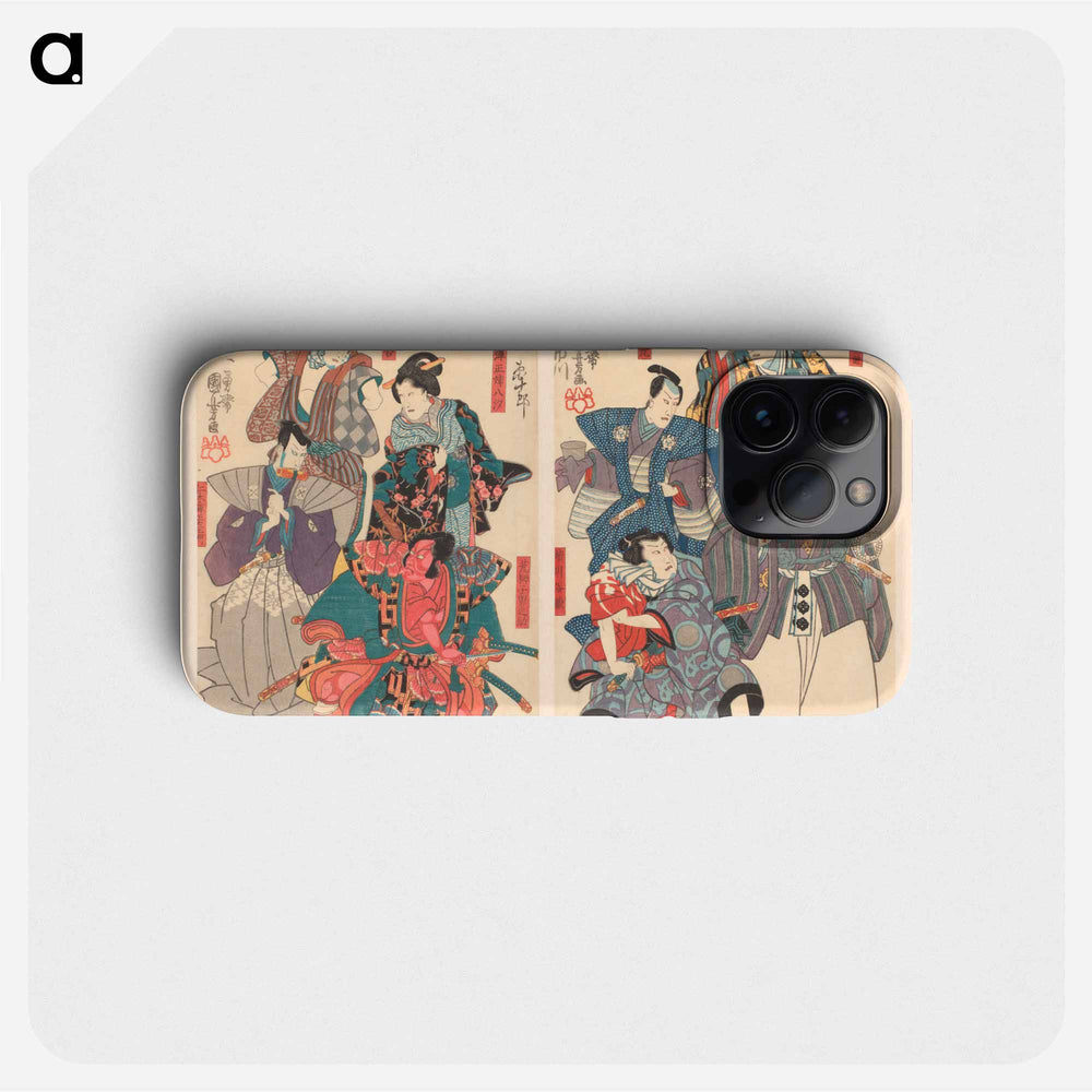 Ichikawa Danjûrô VIII in eight different roles - 歌川 国芳 Phone Case.
