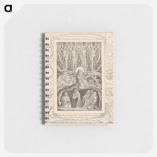 アートメモ帳-Book of Job, Plate 14, When the Morning Stars Sang Together - ウィリアム ブレイク Memo.