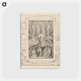 アートポストカード-Book of Job, Plate 14, When the Morning Stars Sang Together - ウィリアム ブレイク Postcard.