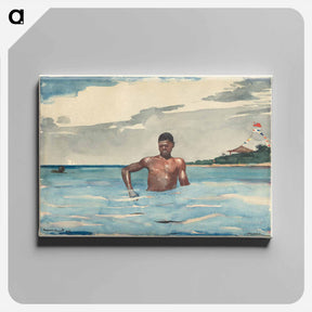 アートパネル-The Bather - ウィンスロー ホーマー Canvas.