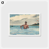 アートポストカード-The Bather - ウィンスロー ホーマー Postcard.
