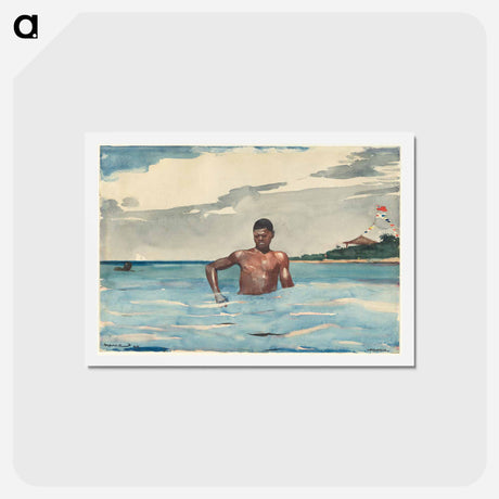 アートポストカード-The Bather - ウィンスロー ホーマー Postcard.