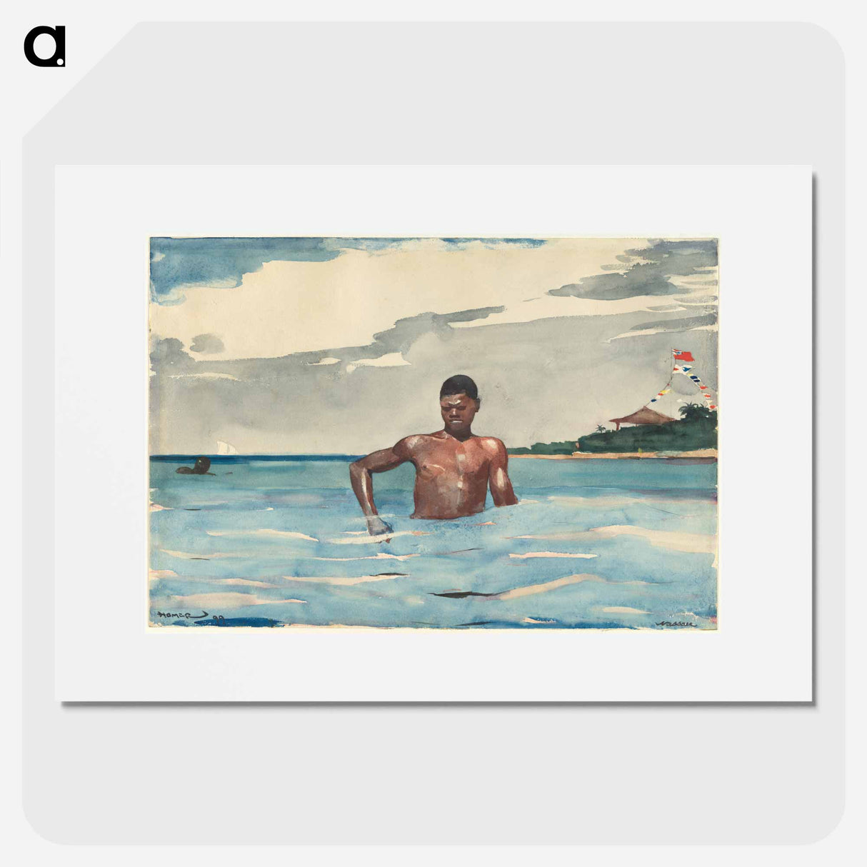 The Bather - Winslow Homer Poster.