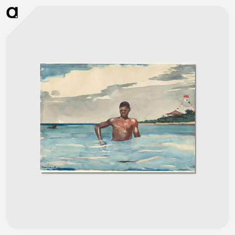 アートポストカード-The Bather - ウィンスロー ホーマー Postcard.
