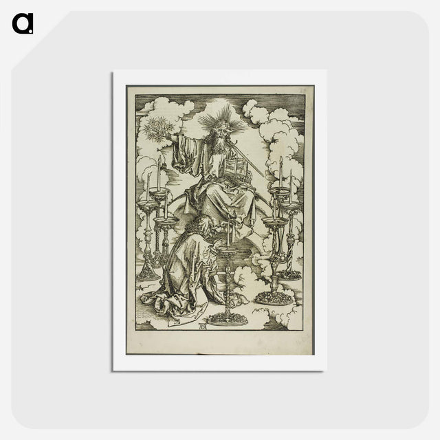 アートポストカード-The Vision of the Seven Candlesticks - アルブレヒト デューラー Postcard.