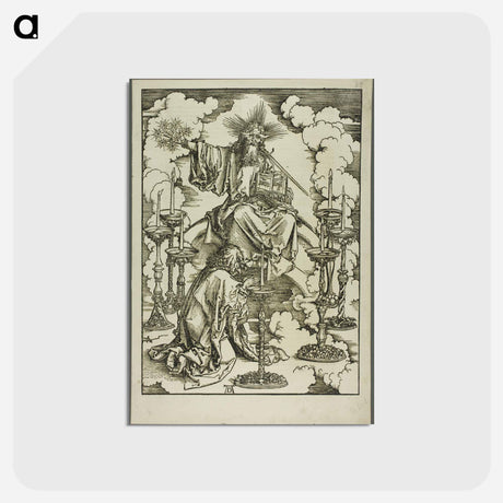 アートポストカード-The Vision of the Seven Candlesticks - アルブレヒト デューラー Postcard.