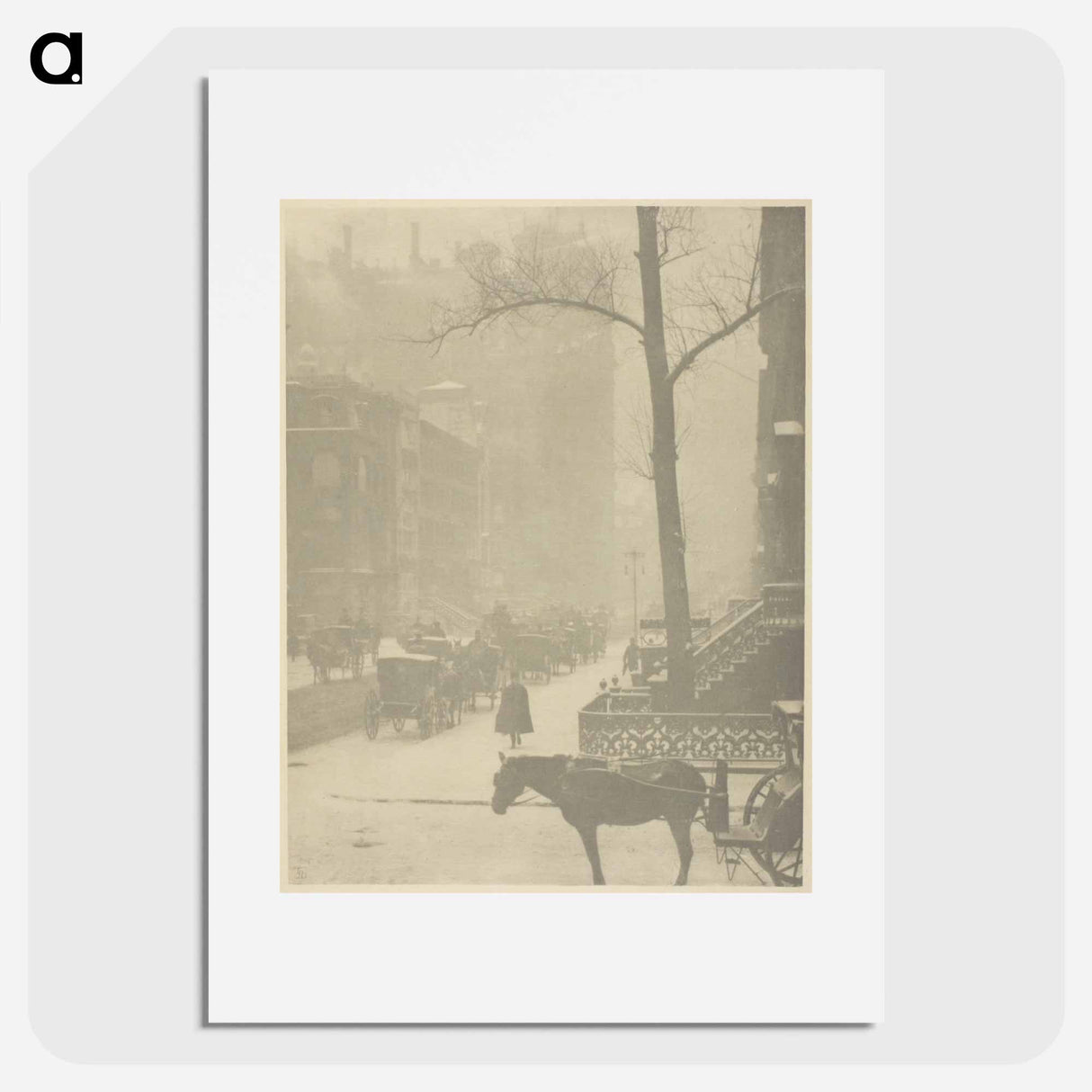 The Street, Fifth Avenue - アルフレッド スティーグリッツ Poster.