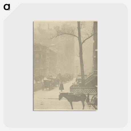アートポストカード-The Street, Fifth Avenue - アルフレッド スティーグリッツ Postcard.