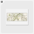 アートポストカード-Getekende kaart van de Franse linies in Brabant - アンティーク地図 Postcard.