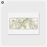 アートポストカード-Getekende kaart van de Franse linies in Brabant - アンティーク地図 Postcard.