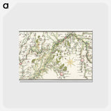 アートポストカード-Getekende kaart van de Franse linies in Brabant - アンティーク地図 Postcard.