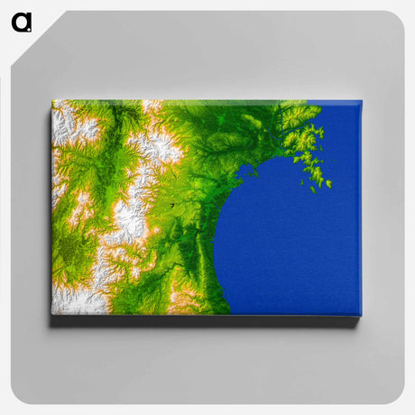 アートパネル-Sendai, Miyagi Prefecture, Aftermath of Earthquake, as Seen by NASA Shuttle Radar Topography Mission
 - 上空からの地球 Canvas.