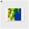 アートポストカード-Sendai, Miyagi Prefecture, Aftermath of Earthquake, as Seen by NASA Shuttle Radar Topography Mission
 - 上空からの地球 Postcard.