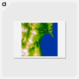 アートポストカード-Sendai, Miyagi Prefecture, Aftermath of Earthquake, as Seen by NASA Shuttle Radar Topography Mission
 - 上空からの地球 Postcard.