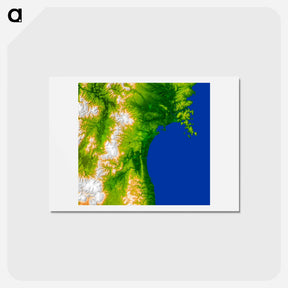 アートポストカード-Sendai, Miyagi Prefecture, Aftermath of Earthquake, as Seen by NASA Shuttle Radar Topography Mission
 - 上空からの地球 Postcard.