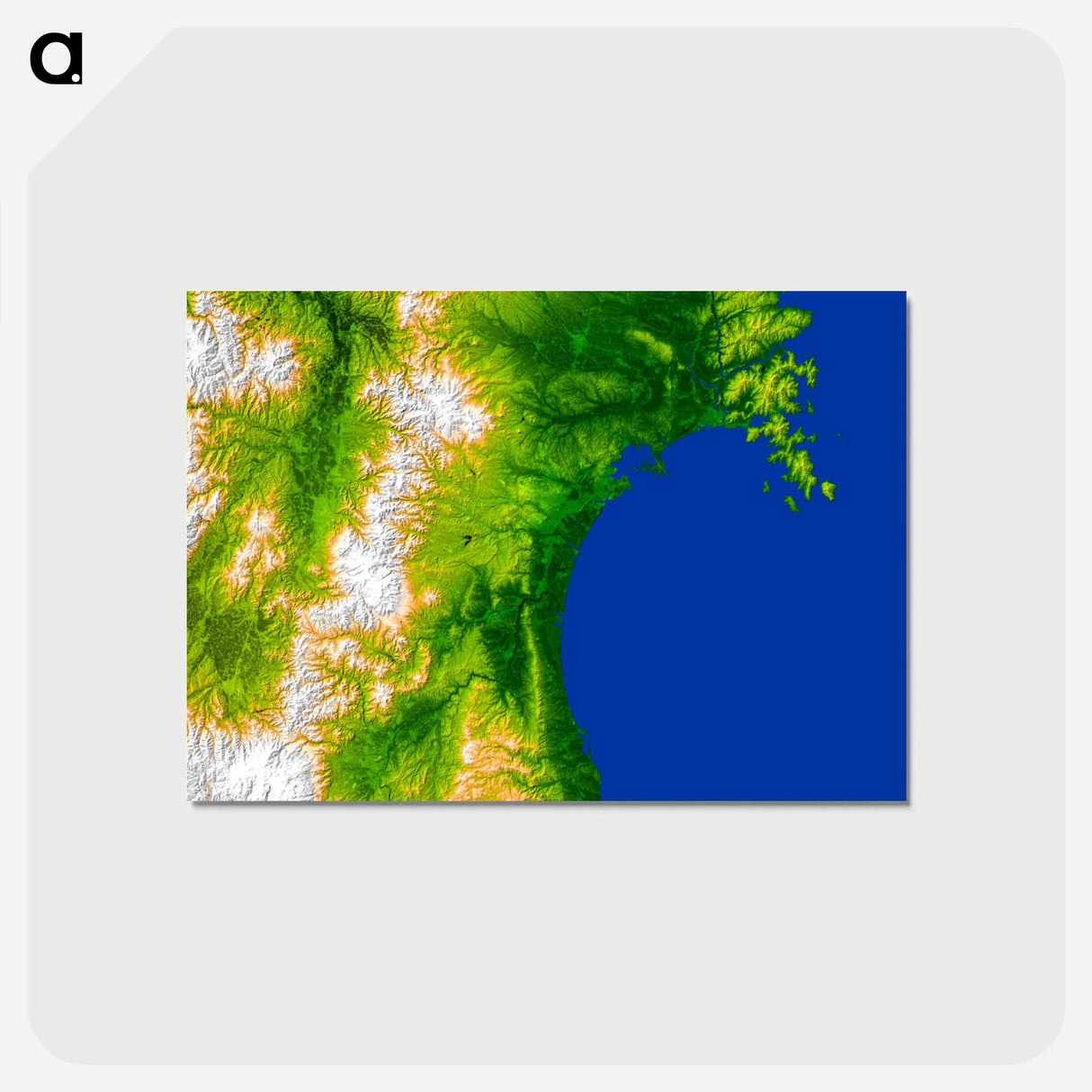 アートポストカード-Sendai, Miyagi Prefecture, Aftermath of Earthquake, as Seen by NASA Shuttle Radar Topography Mission
 - 上空からの地球 Postcard.